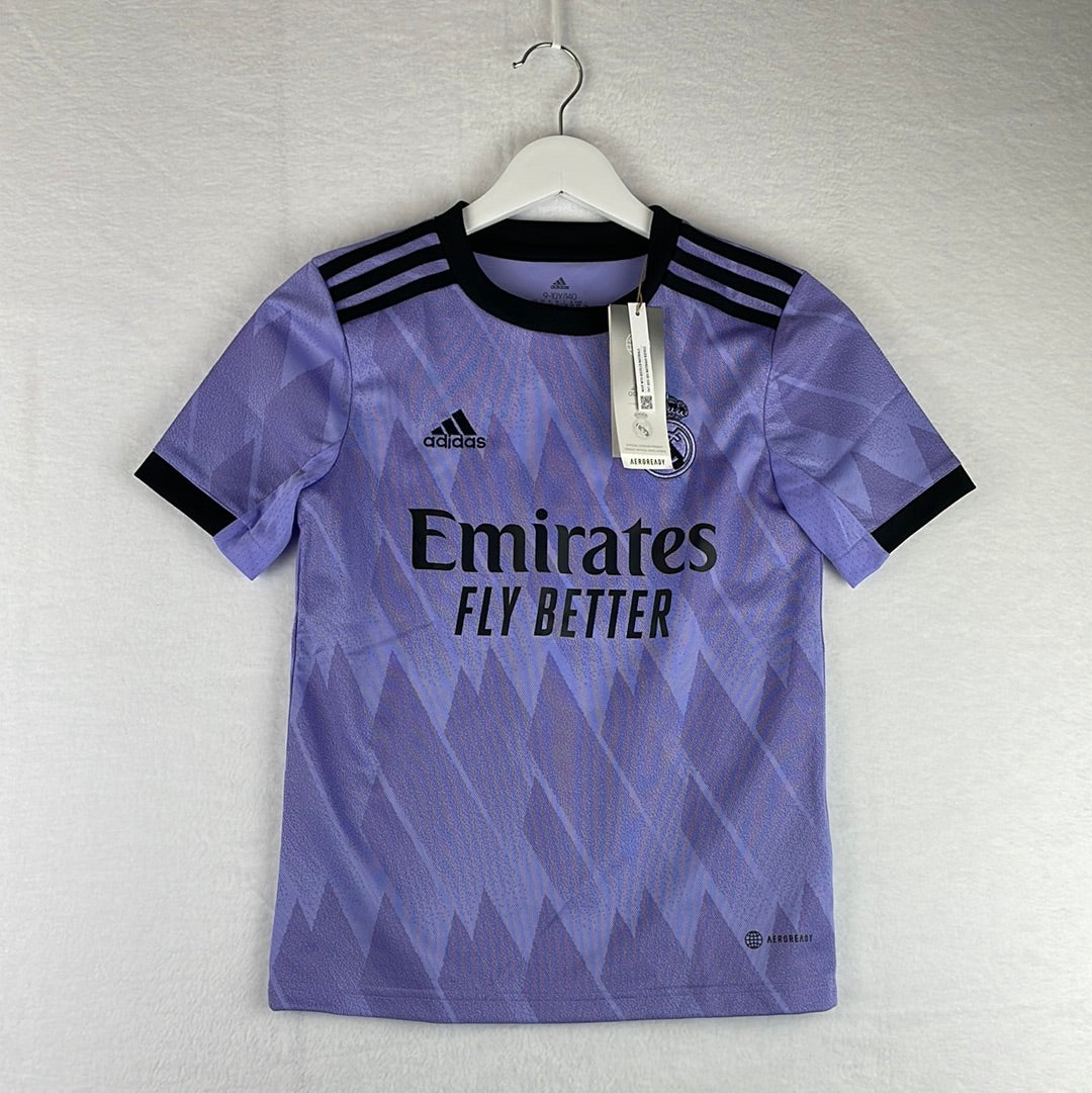 Real Madrid 2022/2023 Away Shirt - Age 9-10 - Rodrygo Print 