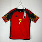 Belgium 2022/2023 Home Shirt - Age 9-10 - Lukaku 9 Print - Adidas Shirt
