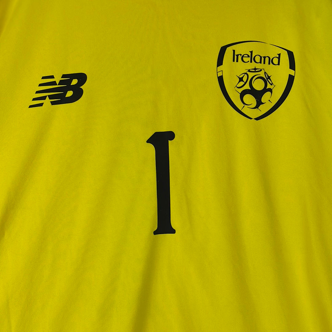 Ireland 2018 Home Goalkeeper Shirt - Medium - Player Edition - Number 1 - Excellent Condition