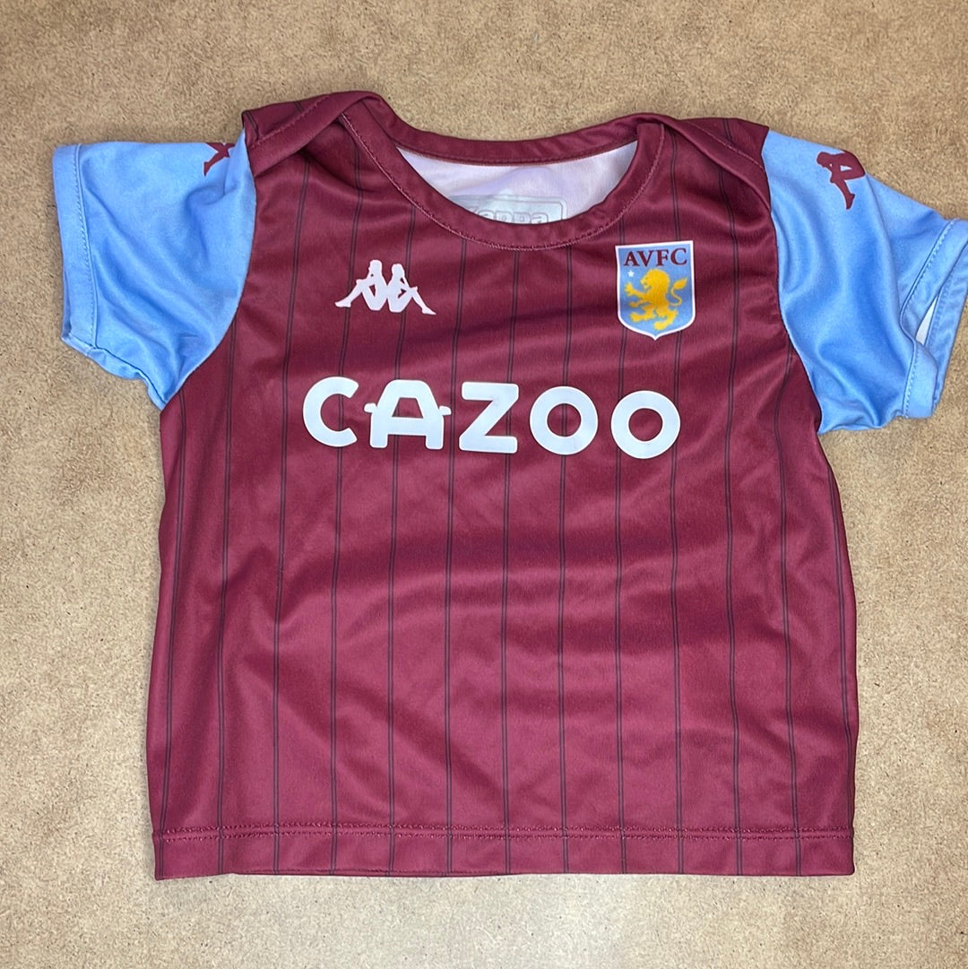 Aston Villa Home Shirt - Age 6 Months - Mint Condition Kappa - Shirt Only