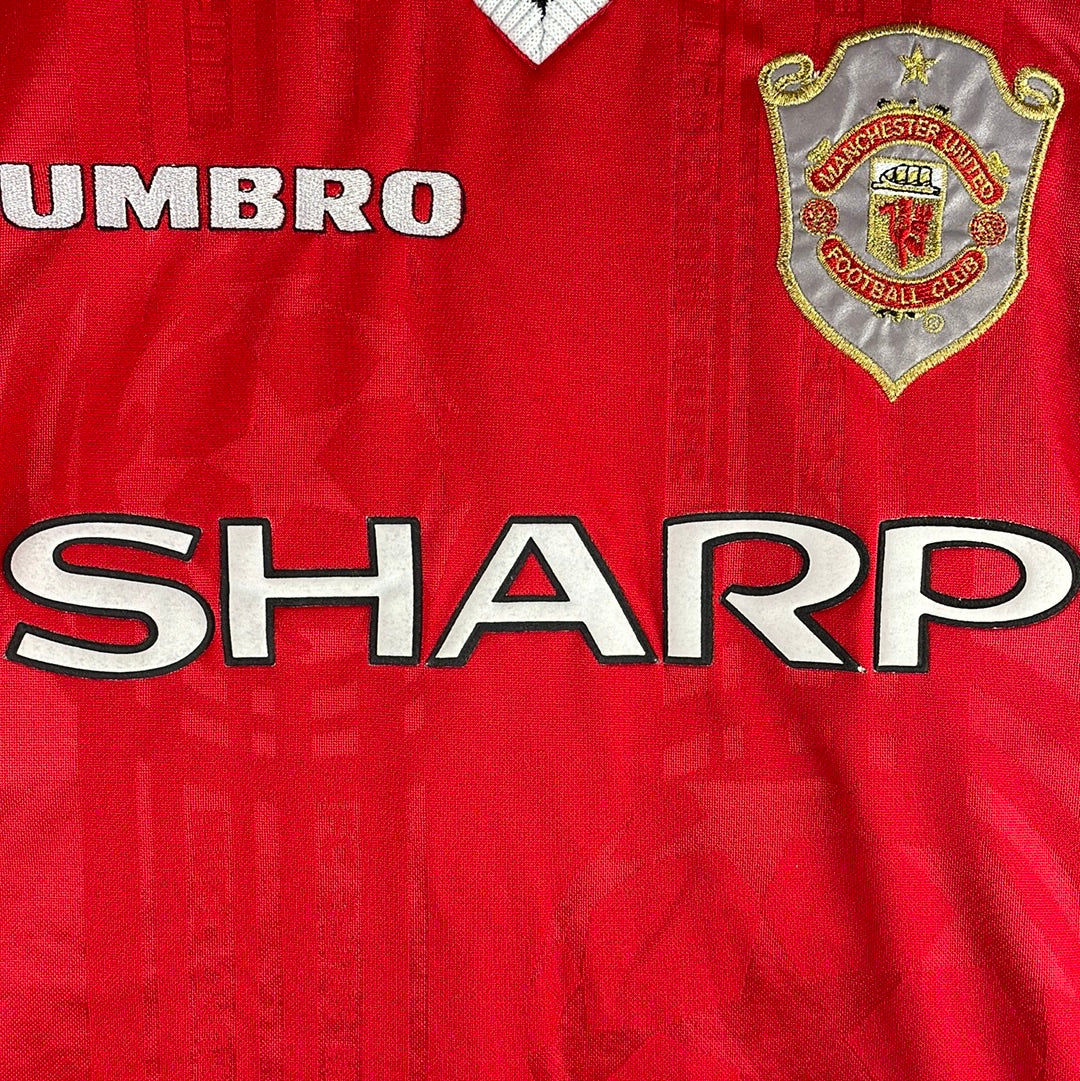 Manchester United 1999 European Home Shirt - Medium - 9/10 - Authentic 1 Star Shirt