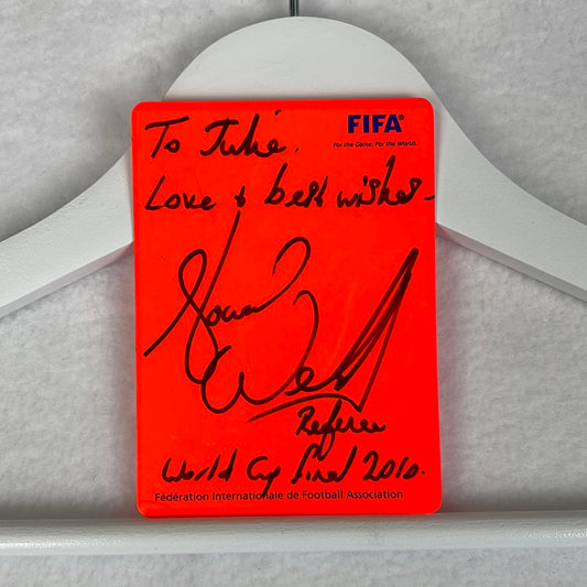 Howard Webb Signed FIFA Red Card