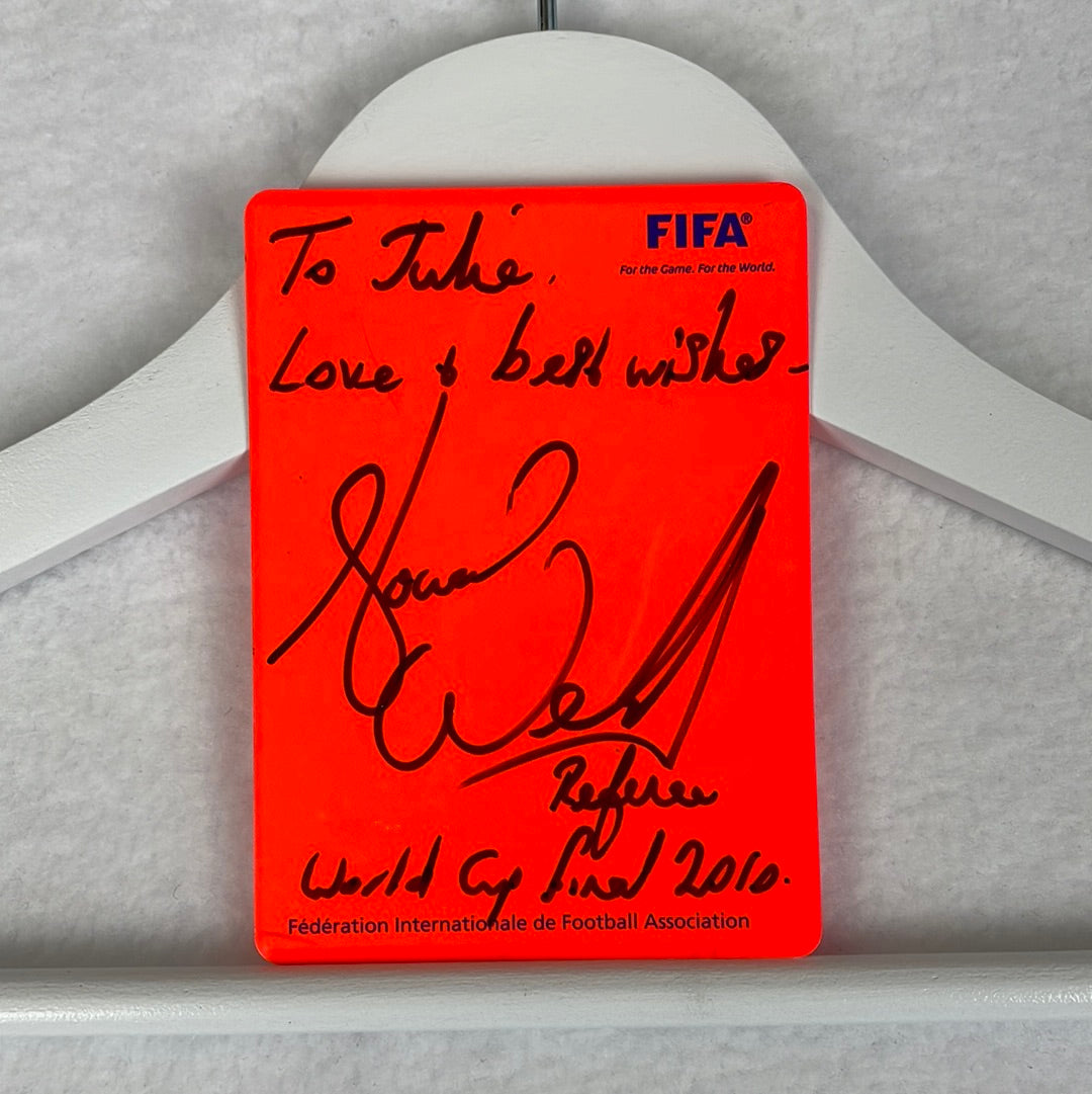 Howard Webb Signed FIFA Red Card