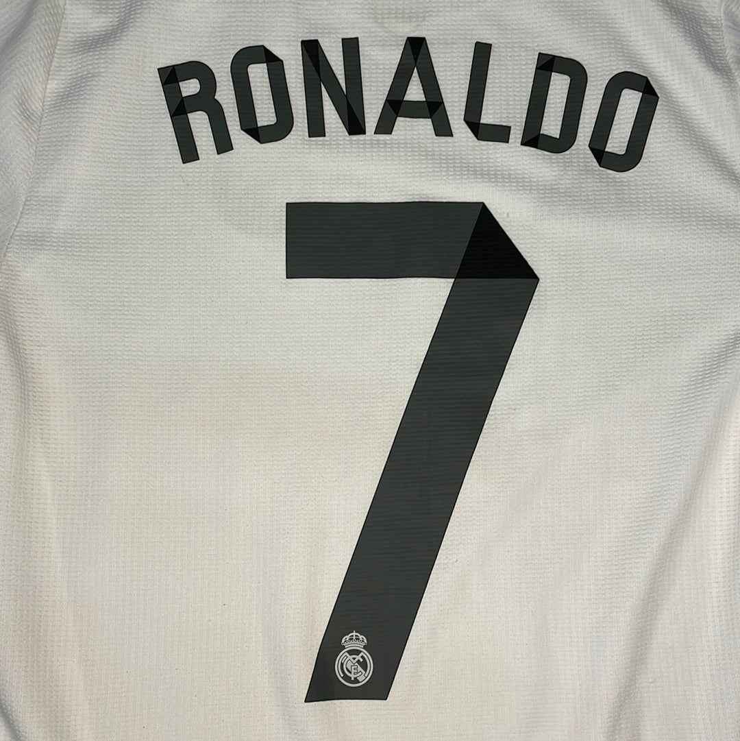 Buy Official 2015-16 Real Madrid Long Sleeve Home Shirt (Ronaldo 7)