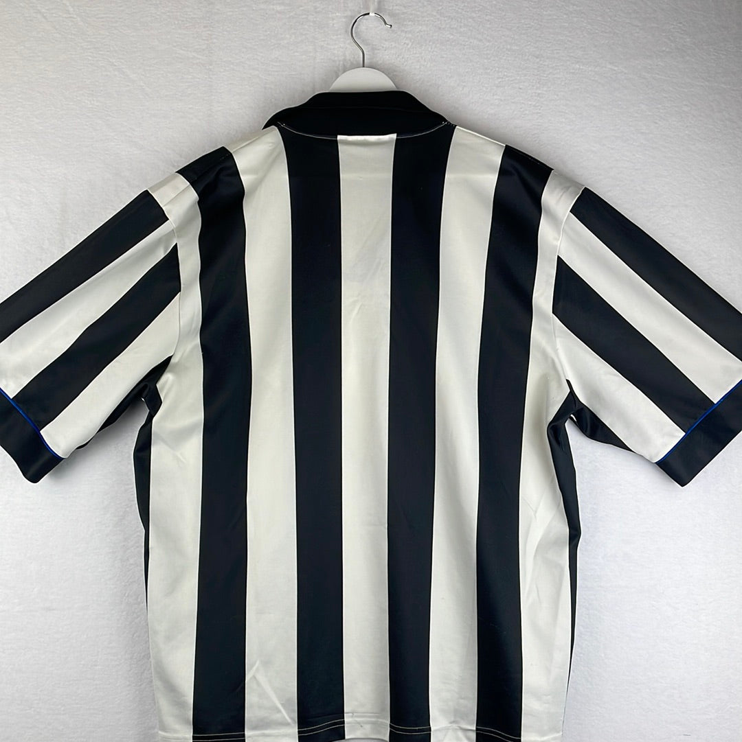 Newcastle United Matchworn Albert 27 Home Football Shirt 1995/97 (XL)  Adidas F99 – Historic Football Shirts