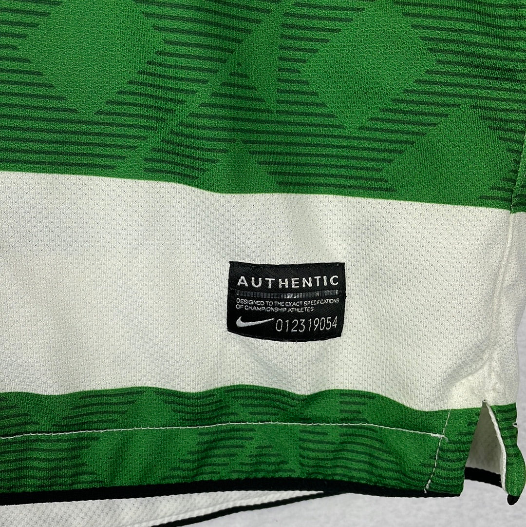 2010-11 Celtic Nike Home Shirt L/S Stokes #10 *Mint* XL 381814-378