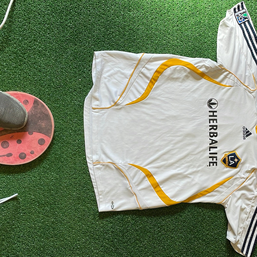 La Galaxy 2007 Home Shirt  - BECKHAM 23 - XL - 8/10 - Adidas 221779