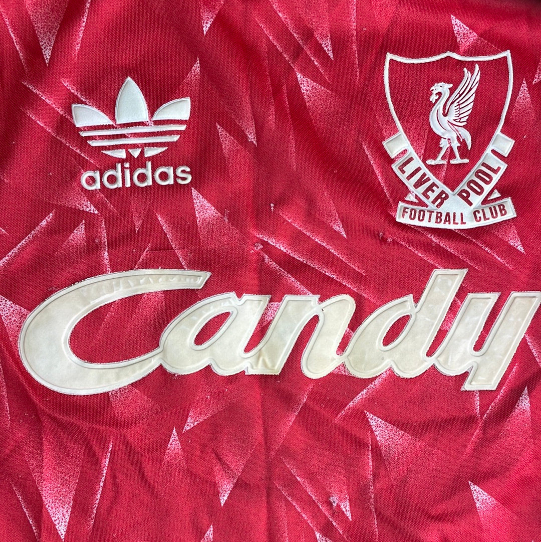 Liverpool 1989-1990 Home Shirt - 30-32 Inches - Original Shirt