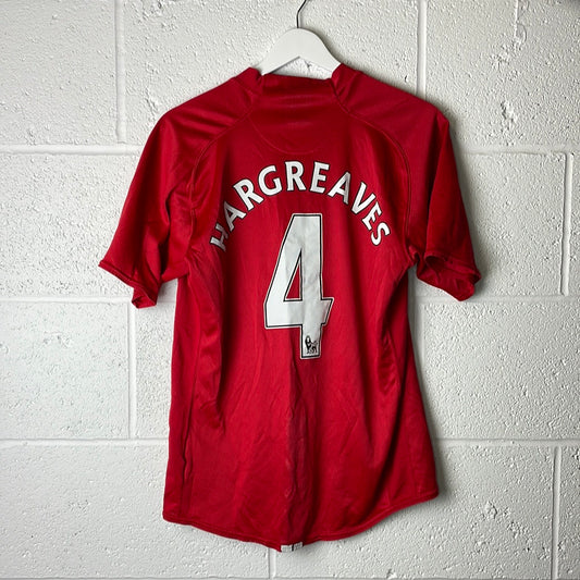 Manchester United 2007/2008 Home Shirt - HARGREAVES 4