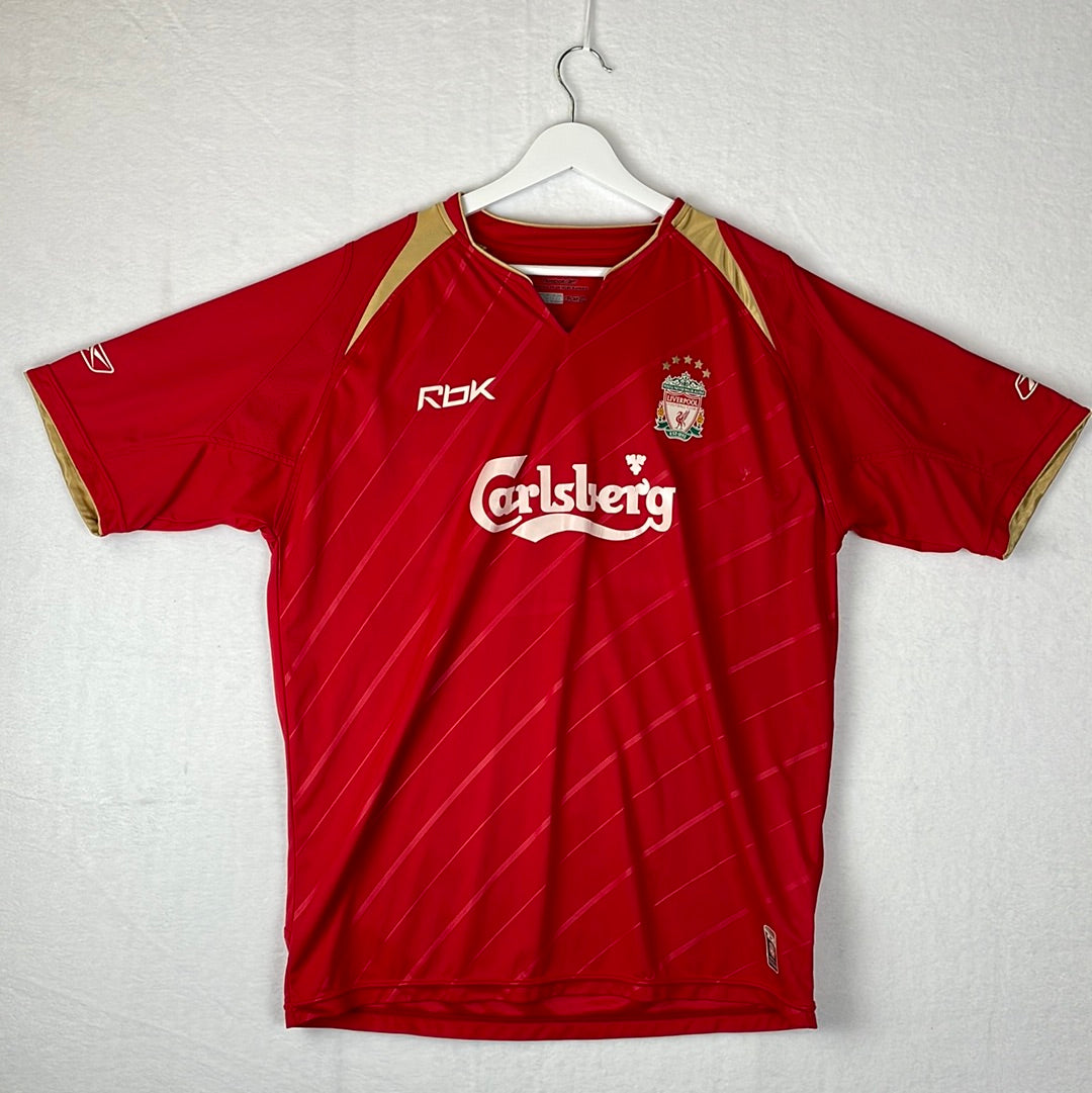 Liverpool 2005/2006 Champions League Home Shirt - Gerrard 8 - Large - Excellent Condition