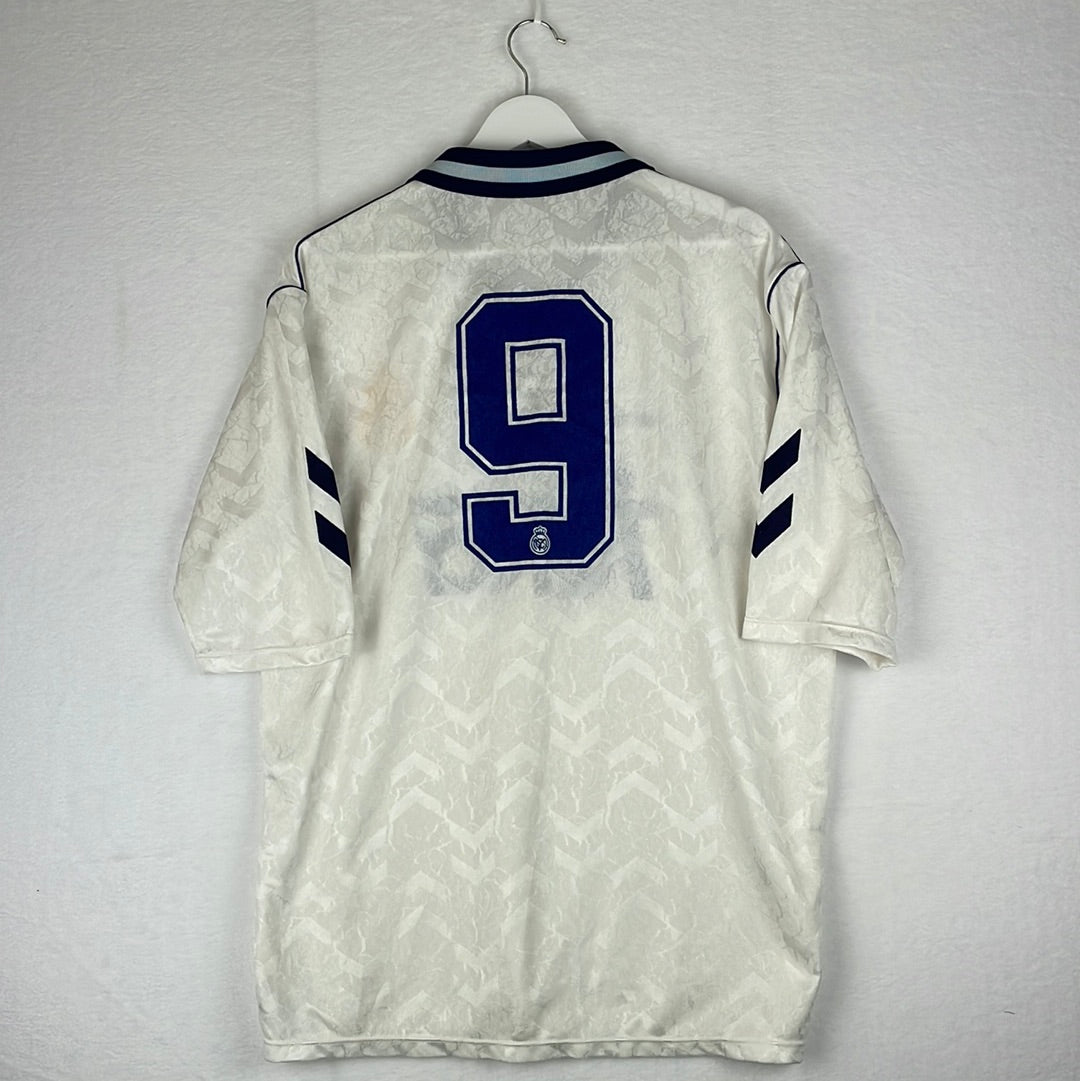 Real Madrid 1992/1993 Home Shirt - 9 Zamorano Player Issue (Match Worn)