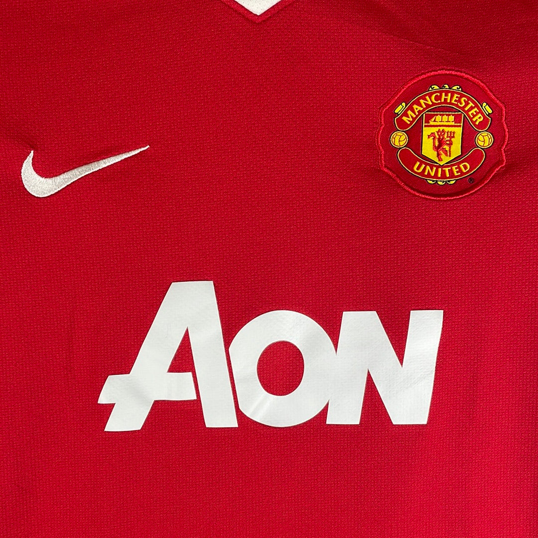 Manchester United 2010-2011 Youth Home Shirt - Age 12 to 13 - Rooney 10 Print