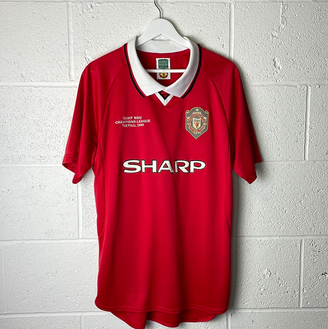 Manchester United 1999 European Home Shirt Score Draw - Large Adult