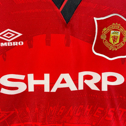 Manchester United 1994 Home Shirt - Large Youth/ Small Adult - 8.5/10 Condition