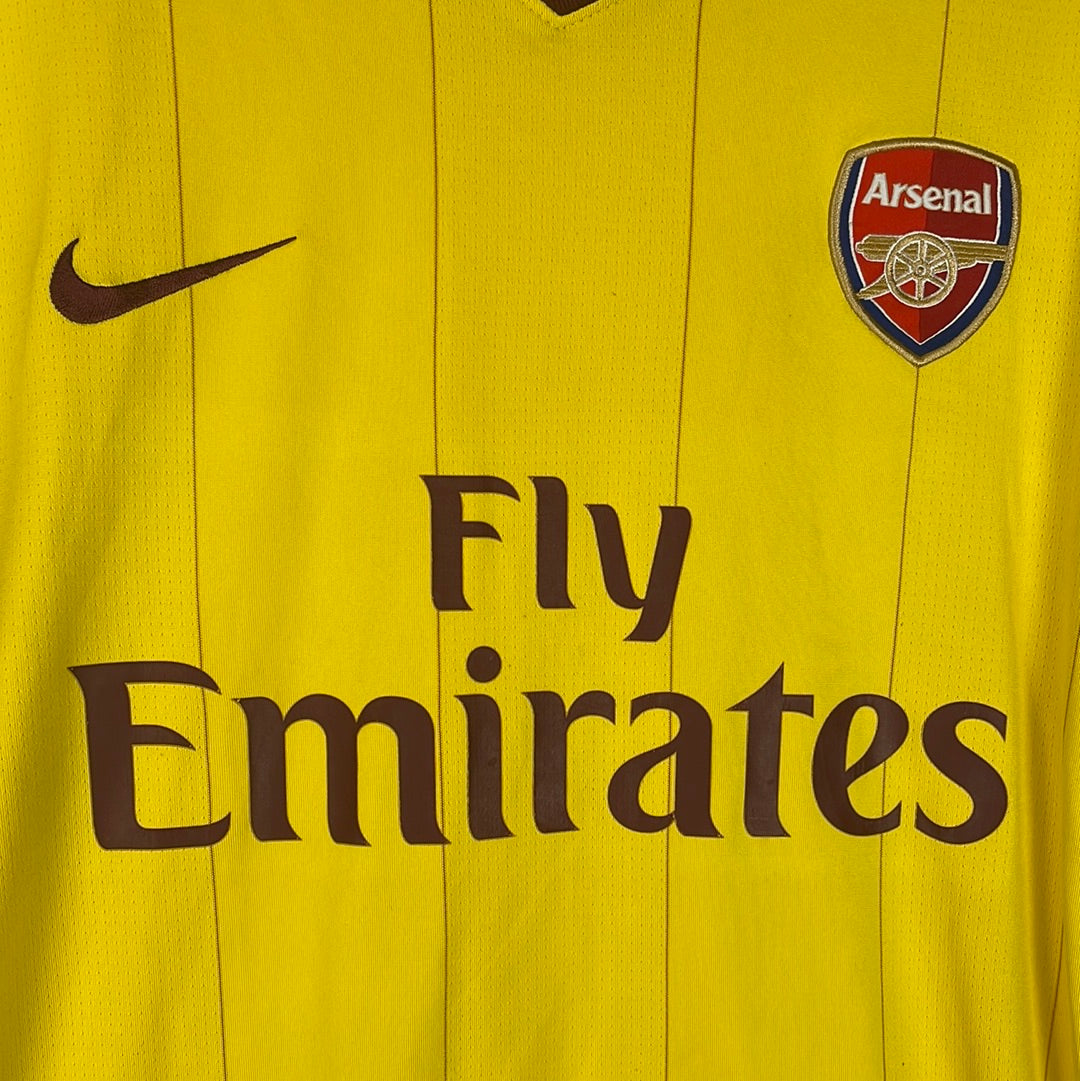 Arsenal 2008/2009 Long Sleeve Away Shirt - Large Adult - Good Condition