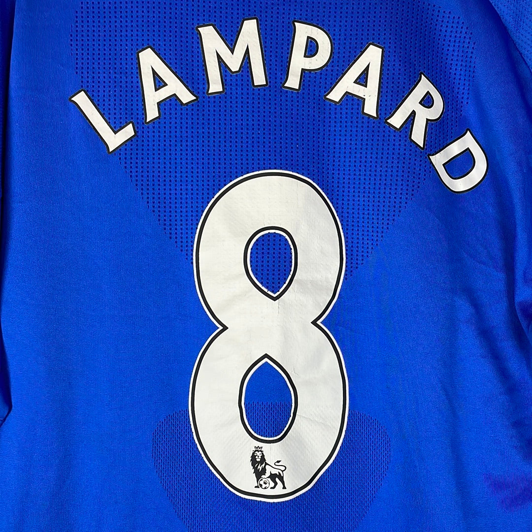 Chelsea 2010/2011 Long Sleeve Home Shirt - Large - Lampard 8