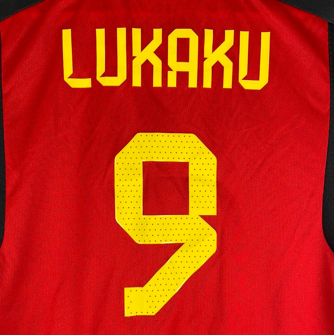 Adidas Belgium Away Shirt with Lukaku 9 Printing