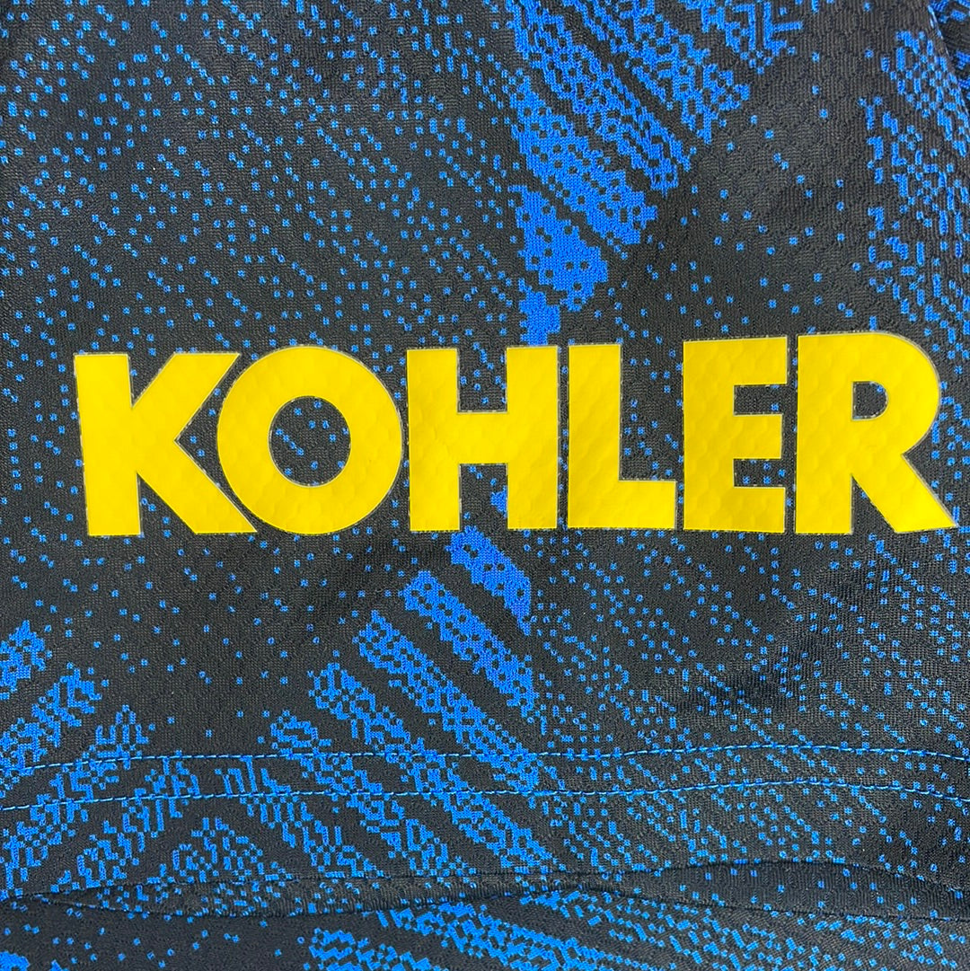 Kohler sleeve sponsor in matching yellow