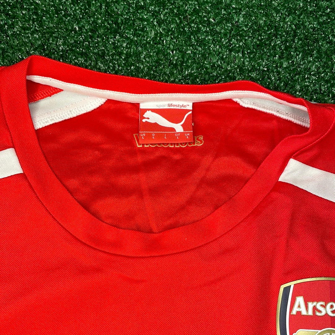 ARSENAL 2014 2015 HOME FOOTBALL SHIRT SOCCER JERSEY LONG SLEEVE PUMA 746448  sz L