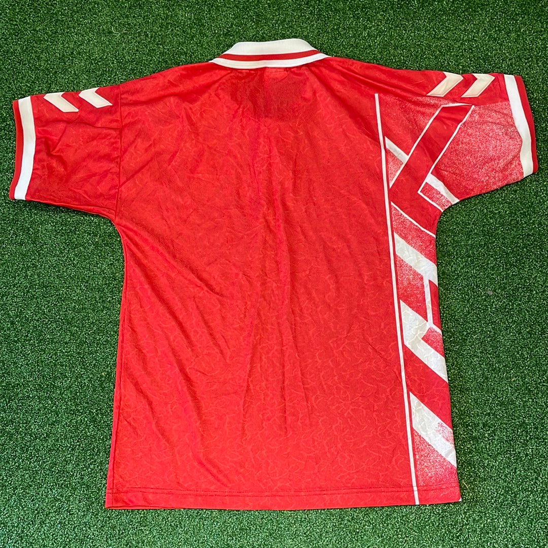 Denmark 1995-1996 Home Shirt - Large Adult - 8.5/10 Condition