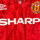 Manchester United 1992-1993-1994 Home Shirt - Keane 16 - Small Mens - Vintage Shirt