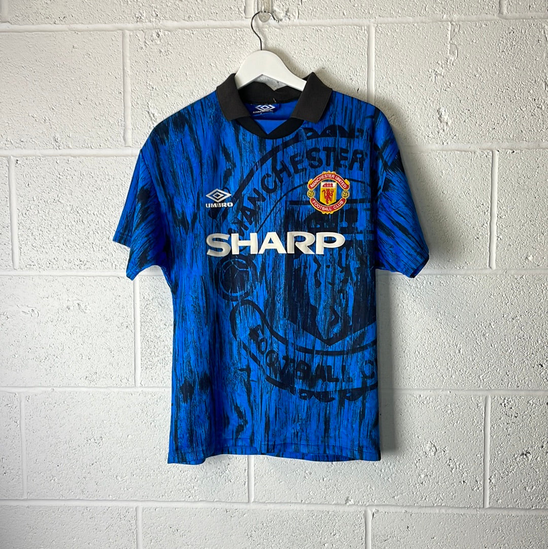 Manchester United 1992 Away Shirt & Shorts - Small Adult - Excellent Condition