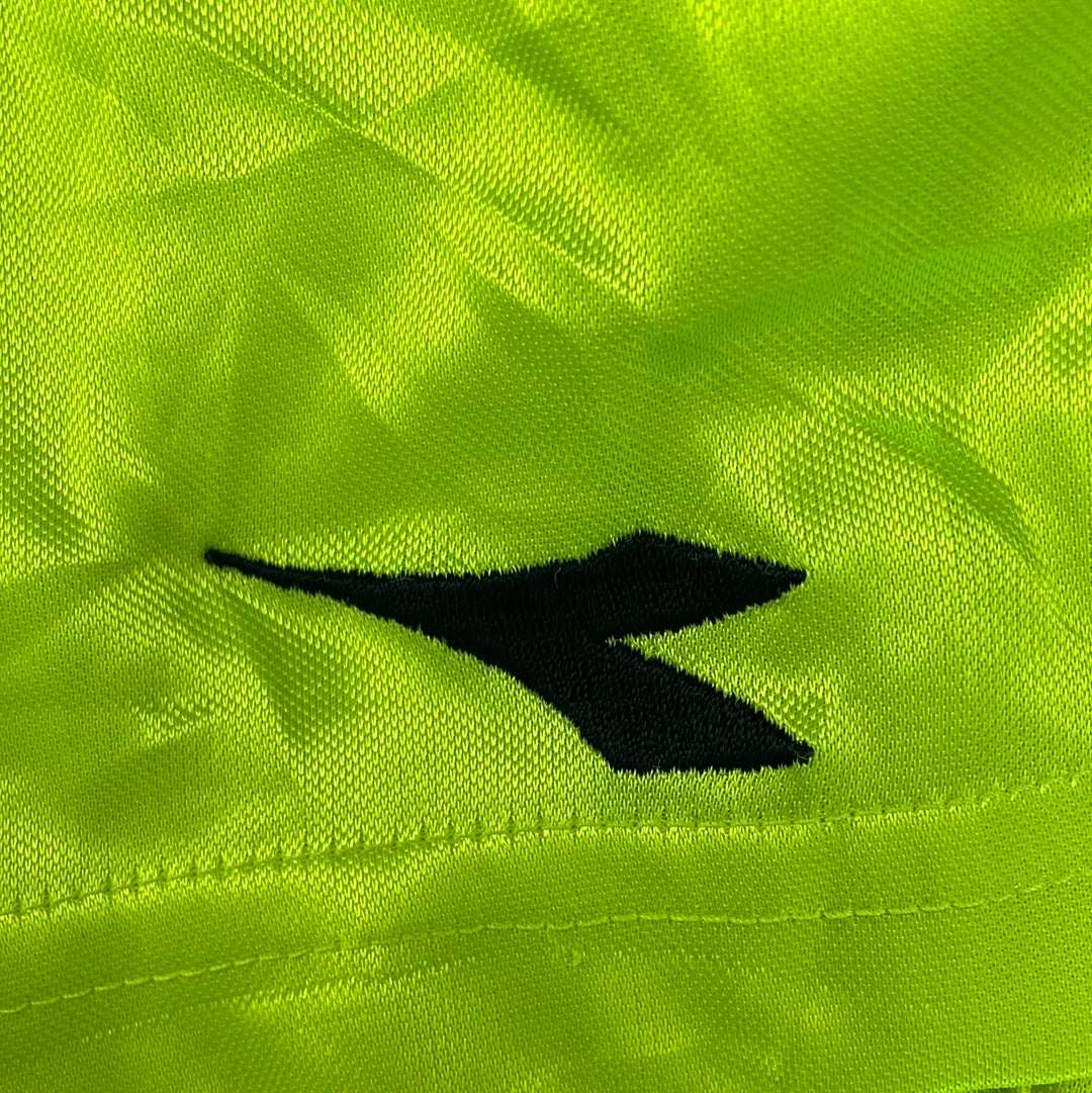 Scottish FA Referee Shirt - Fluorescent Yellow - Large Adult - Diadora Referee Shirt