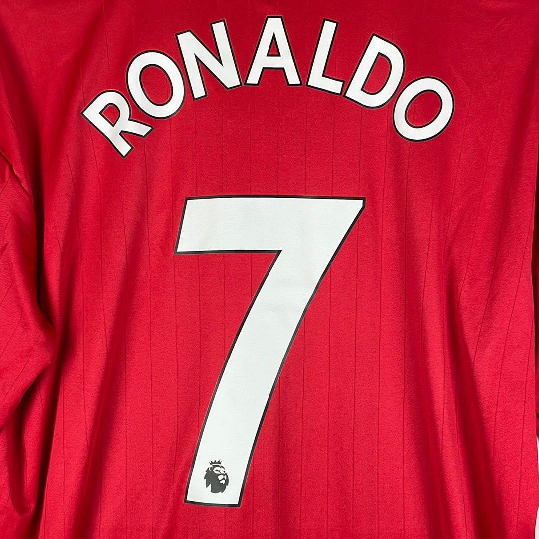 2020-2021 Man Utd Adidas Home Long Sleeve Shirt (RONALDO 7