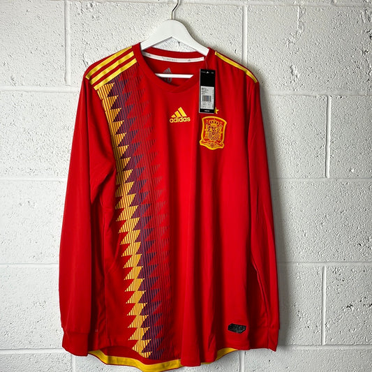 Spain 2018 Player Issue Home Shirt - XL Adult (Size 10) - BNWT - Long Sleeve - Adidas BR2717