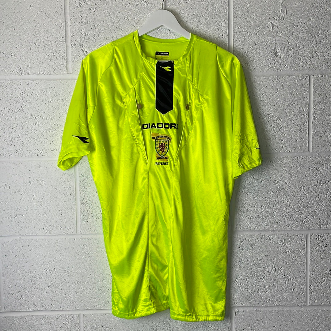 Scottish FA Referee Shirt - Fluorescent Yellow 