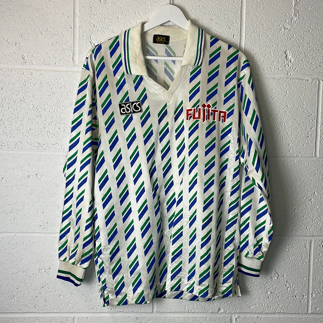 Vintage ASICS Shirt Blue/ Green Template - Extra Large - Good Condition