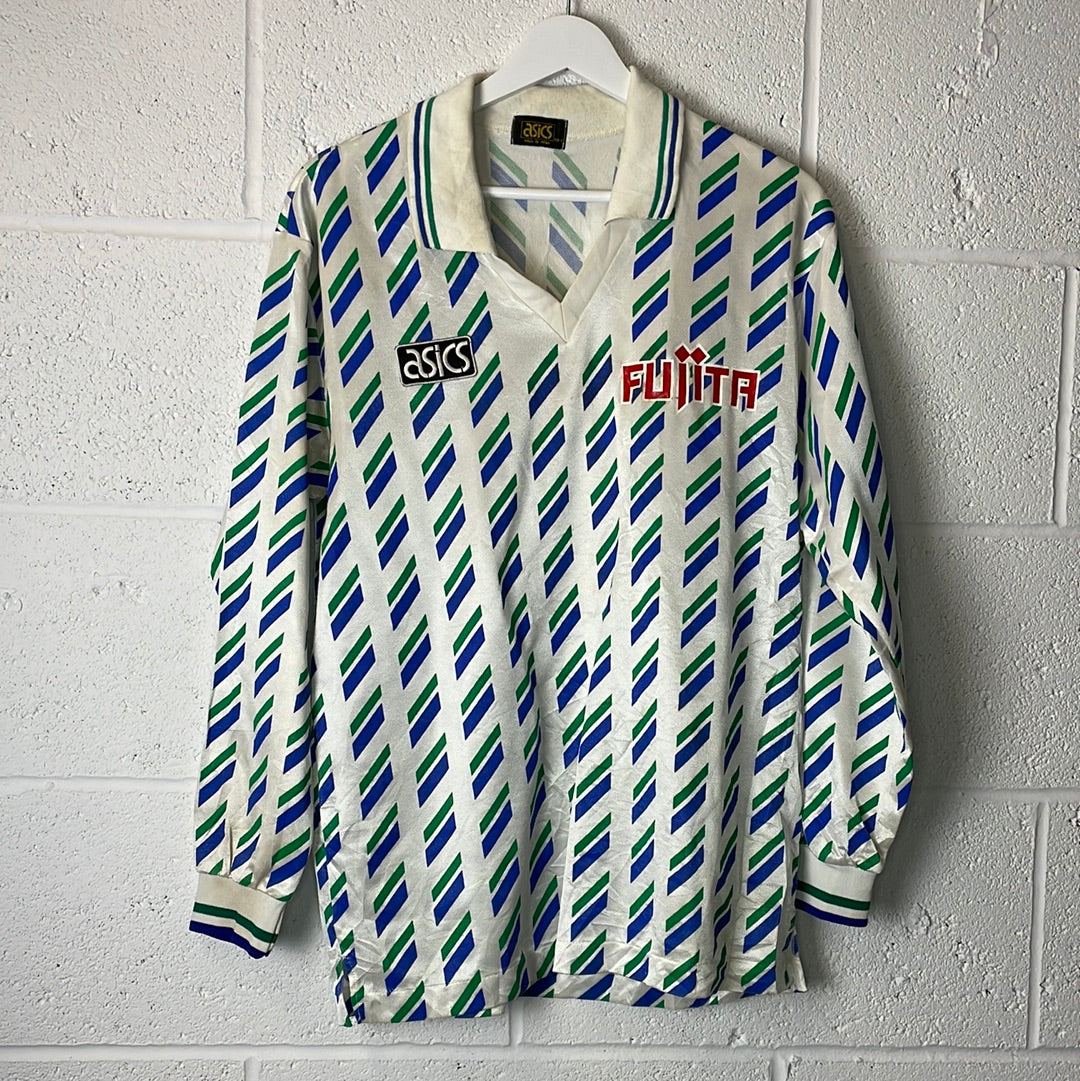 Vintage ASICS Shirt Blue/ Green Template - Extra Large