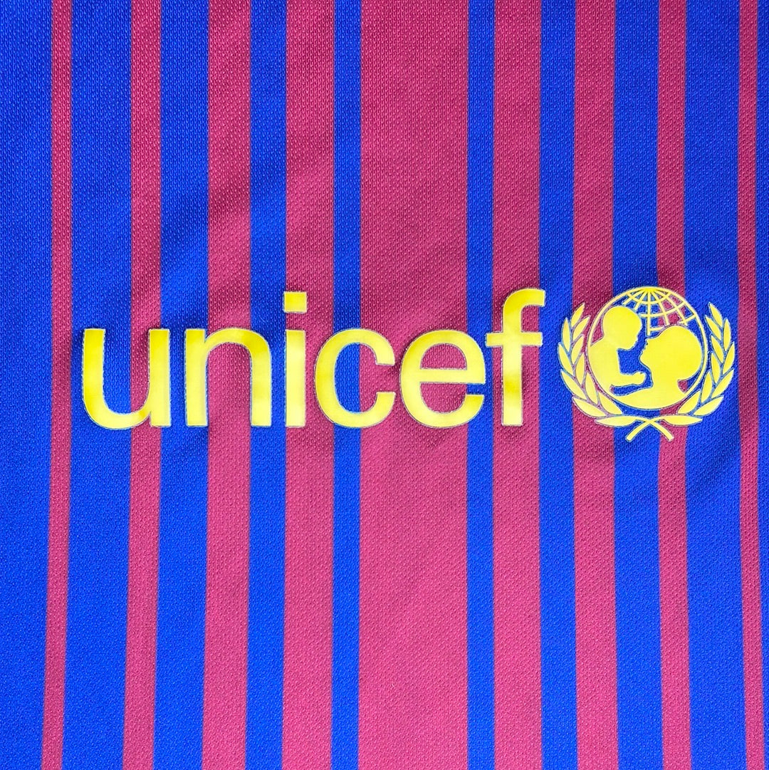 Barcelona 2017-2018 Home Shirt - Large - Excellent Condition