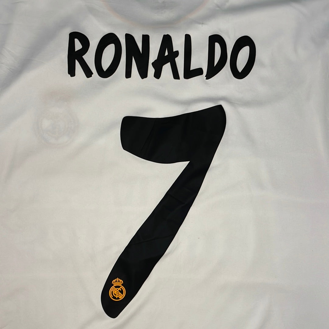 Real Madrid 2013-2014 Home Shirt - Ronaldo 7 - XL - Very Good - Long Sleeve - Adidas G81098