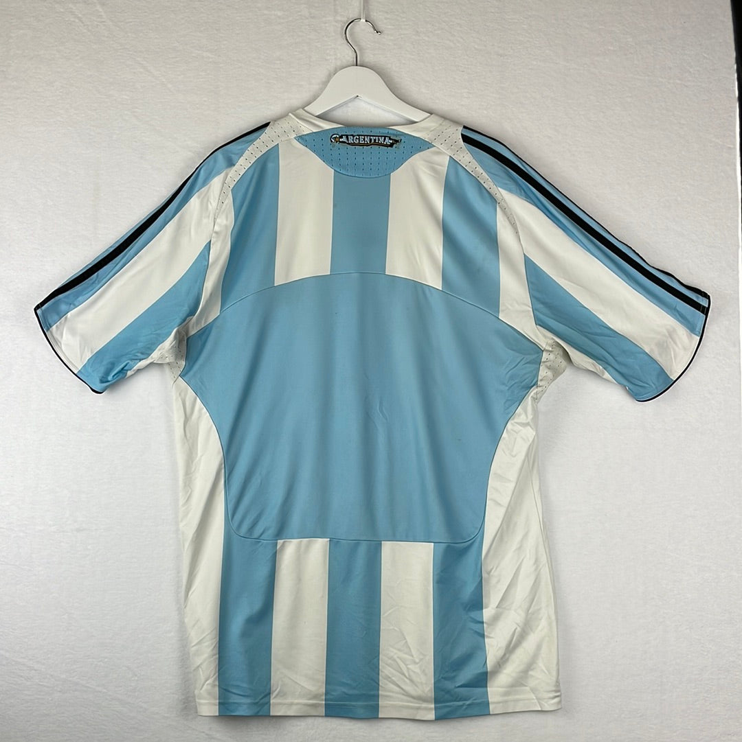 Argentina 2009/2010 Home Shirt - Extra Large - Very Good