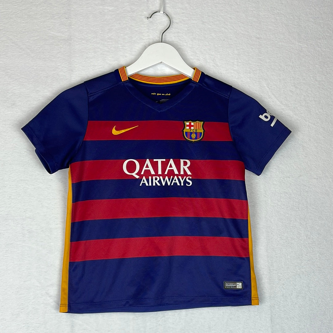 Barcelona 2015/2016 Home Shirt - Messi 10 Print - Age 6-7 - Excellent Condition