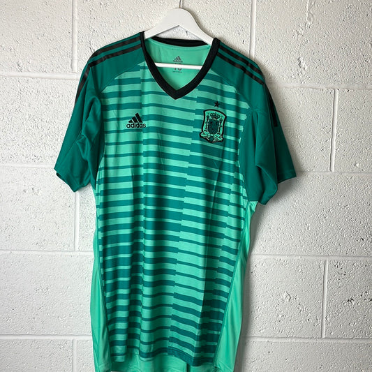 Spain 2018 Player Issue Goalkeeper Shirt - XL Adult (Size 10) - BNWT - Long Sleeve - Adidas BR2700