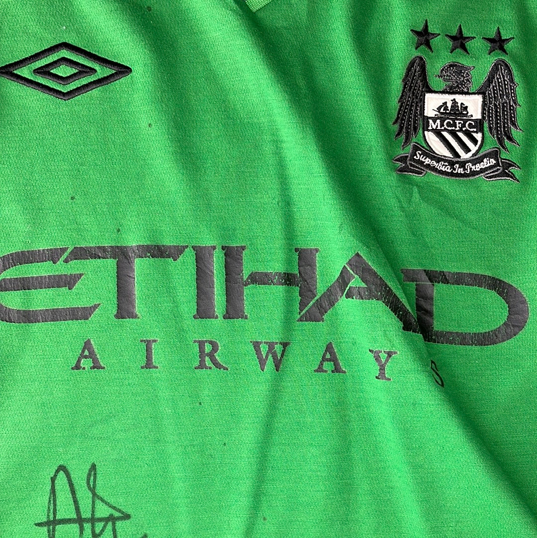 Manchester City Signed Goalkeeper Shirt By Alex Williams - Umbro City Shirt