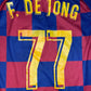 Barcelona 2019/2020 Shirt - Medium Mens - F DE JONG 77 - Nike AJ5532-456