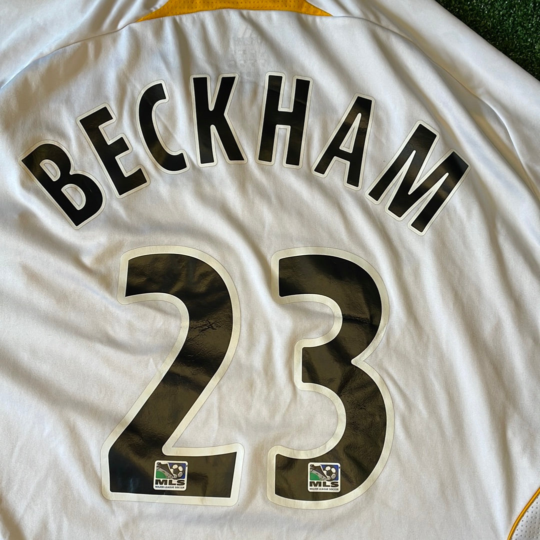 La Galaxy 2007 Home Shirt  - BECKHAM 23 - XL - 8/10 - Adidas 221779