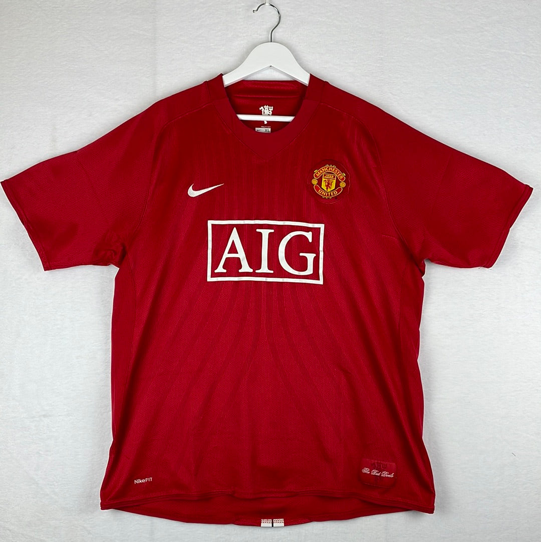 Manchester United 2007/2008 Home Shirt - Extra Large