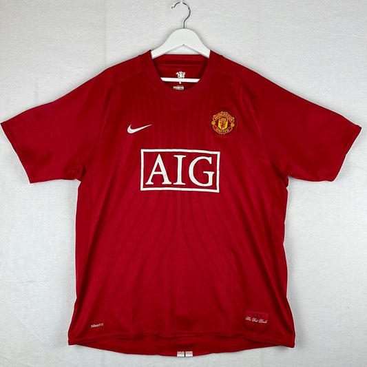 Manchester United 2007/2008 Home Shirt - Extra Large