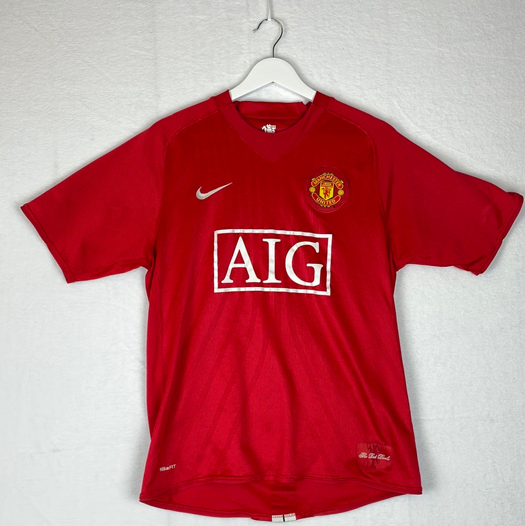 Manchester United 2007/2008 Home Shirt - Medium - Nike 237924-666