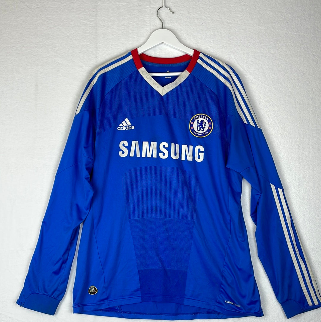 Chelsea 2010/2011 Long Sleeve Home Shirt - Large - Lampard 8