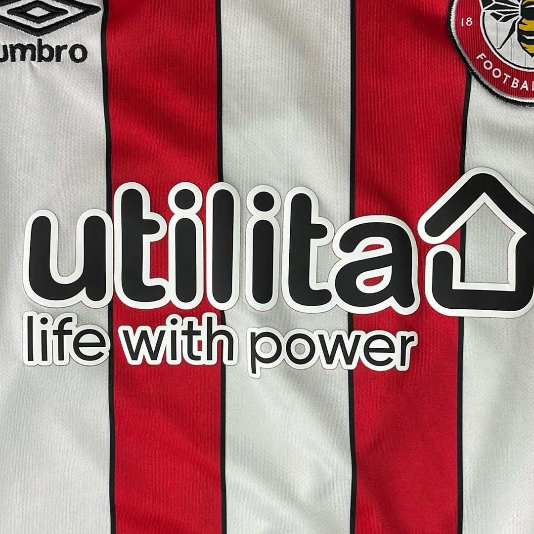 Brentford 2020/2021 Home Shirt - Small - Norgarrd 6 - Excellent Condition