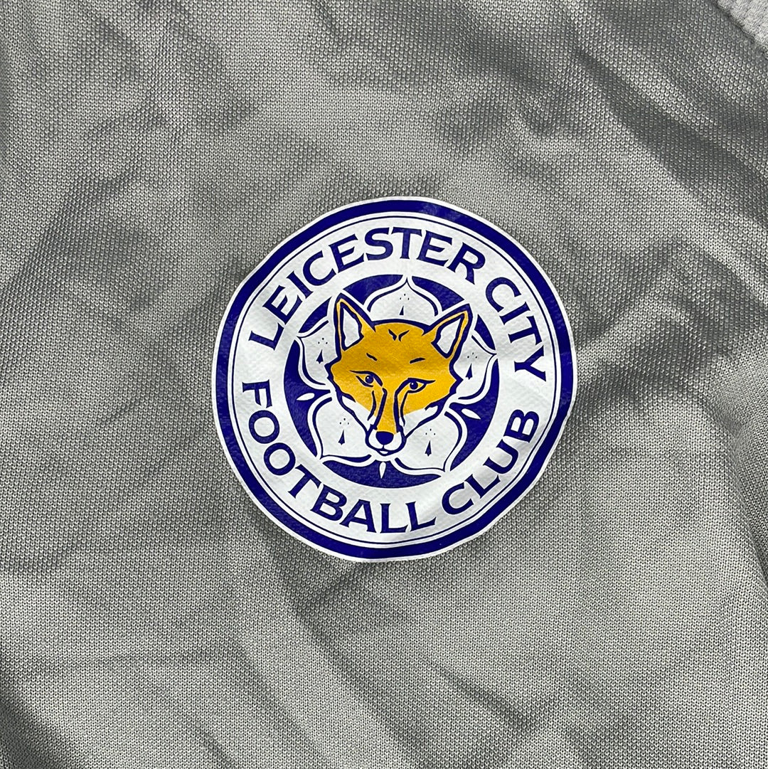 Leicester City FC Training Football Top - Grey - Medium - Excellent Condition