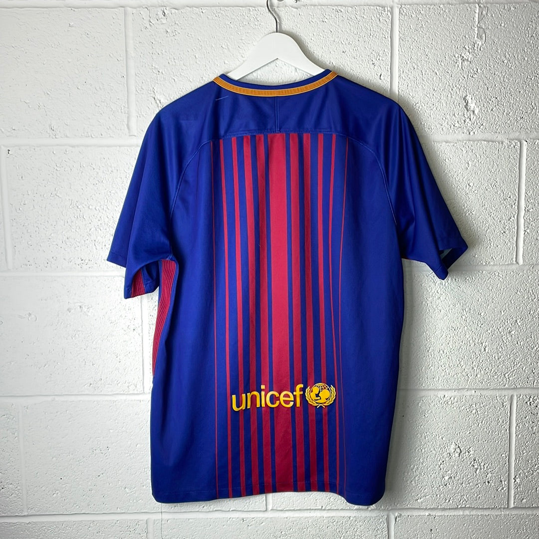 Barcelona 2017-2018 Home Shirt - Large - Excellent Condition