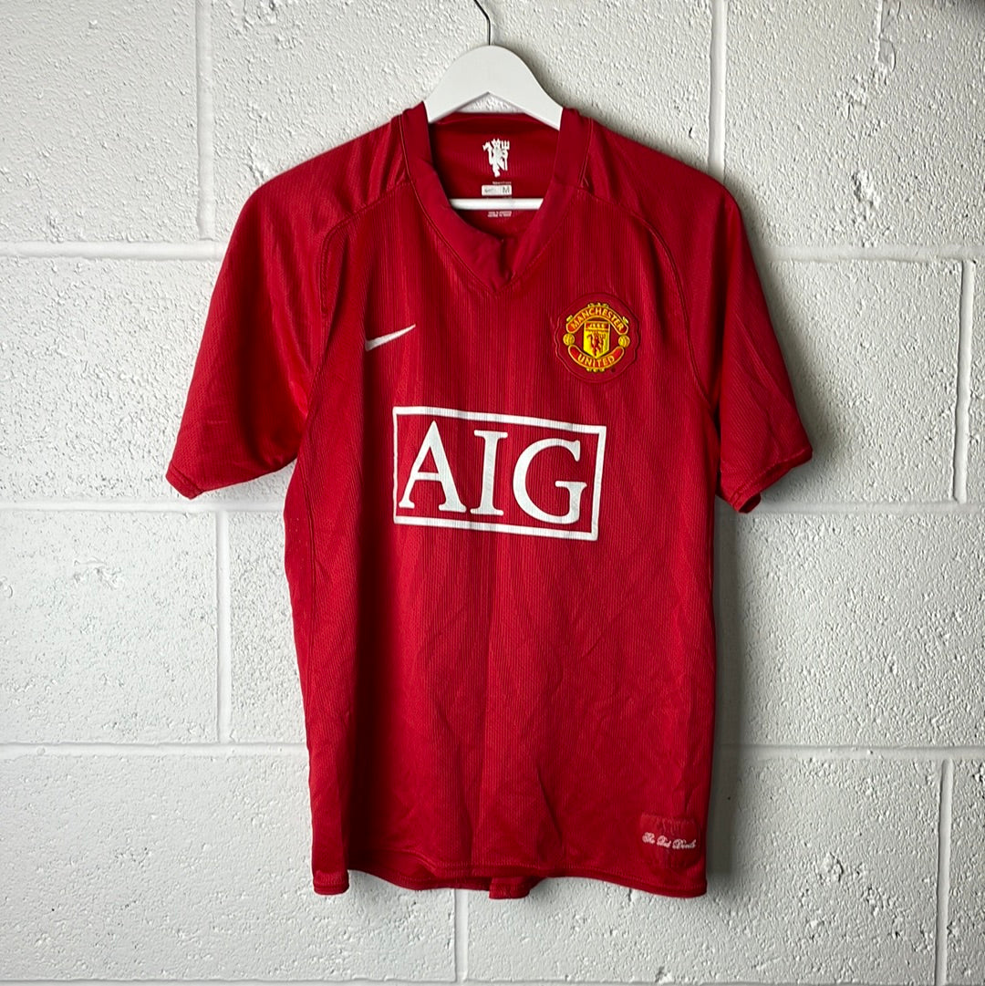 Manchester United 2007/2008 Home Shirt - HARGREAVES 4 - Medium - Nike code 237924-666