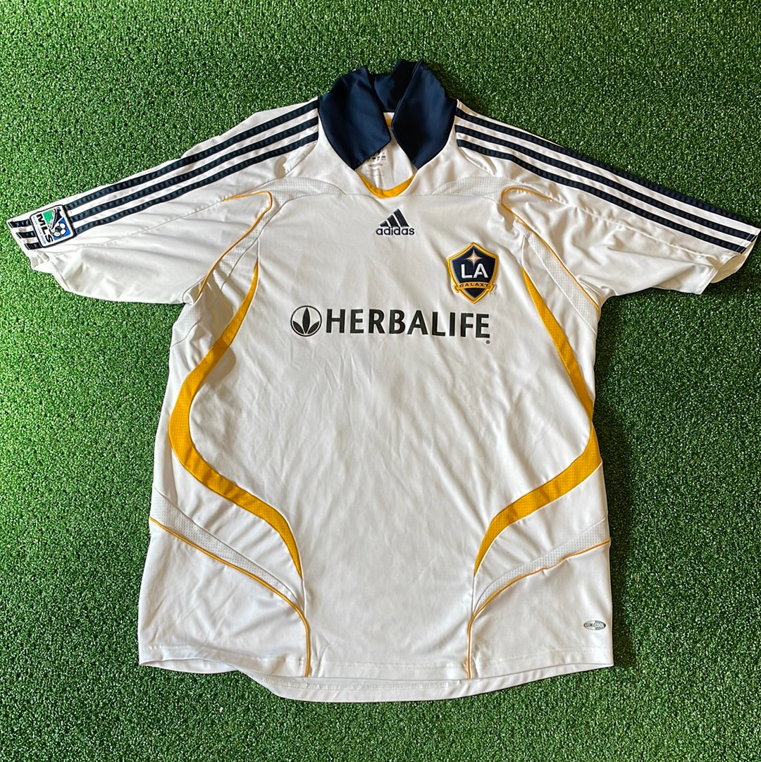 La Galaxy 2007 Home Shirt  - BECKHAM 23 - XL - 8/10 - Adidas 221779