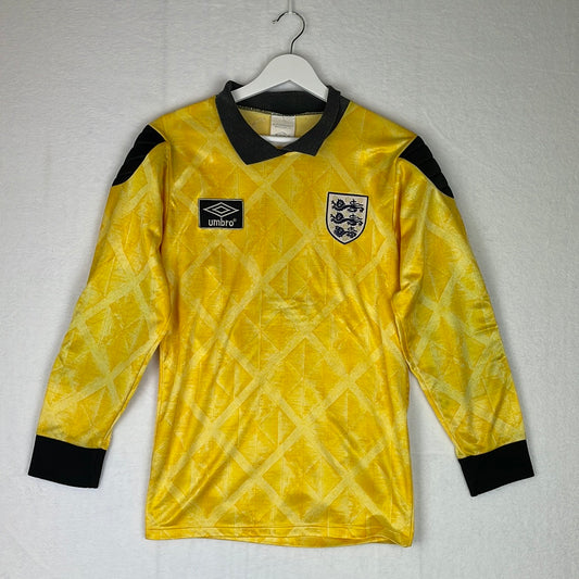 England 1990-1991 Goalkeeper Shirt - Small Mens - Very Good Condition
